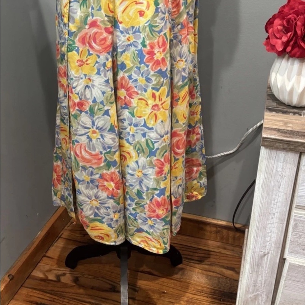 Long Floral Skirt Vibrant Multicolor